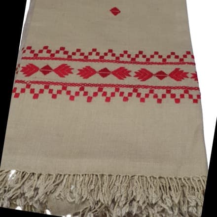 Swati Pure Woolen Handmade 2 Border Embroidered Winter Shawl For Women