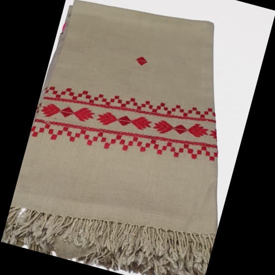 Swati Pure Woolen Handmade 2 Border Embroidered Winter Shawl For Women